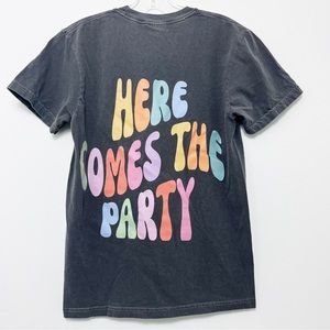Comfort Colors Here Comes The Party Crewneck Graphic Tee